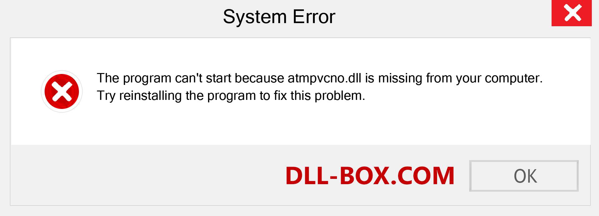  atmpvcno.dll file is missing?. Download for Windows 7, 8, 10 - Fix  atmpvcno dll Missing Error on Windows, photos, images